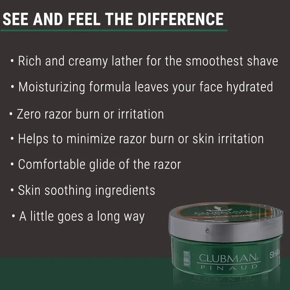 Clubman Pinaud Moisturizing Shave Soap 2oz